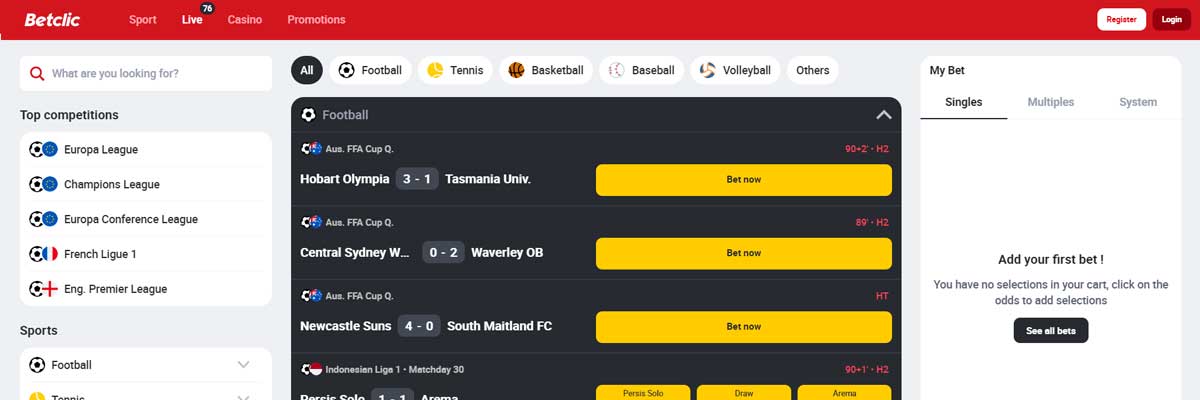 Betclic Casino Live