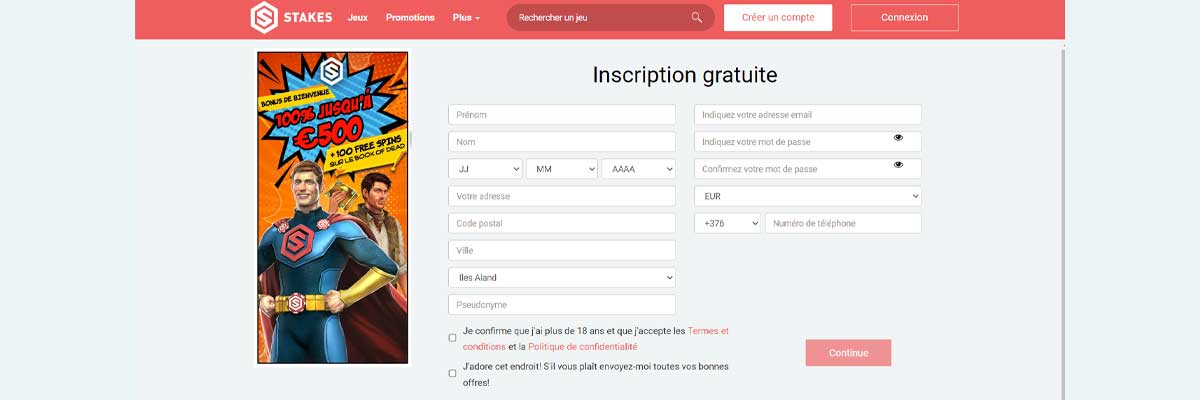 Stakes Sinscrire