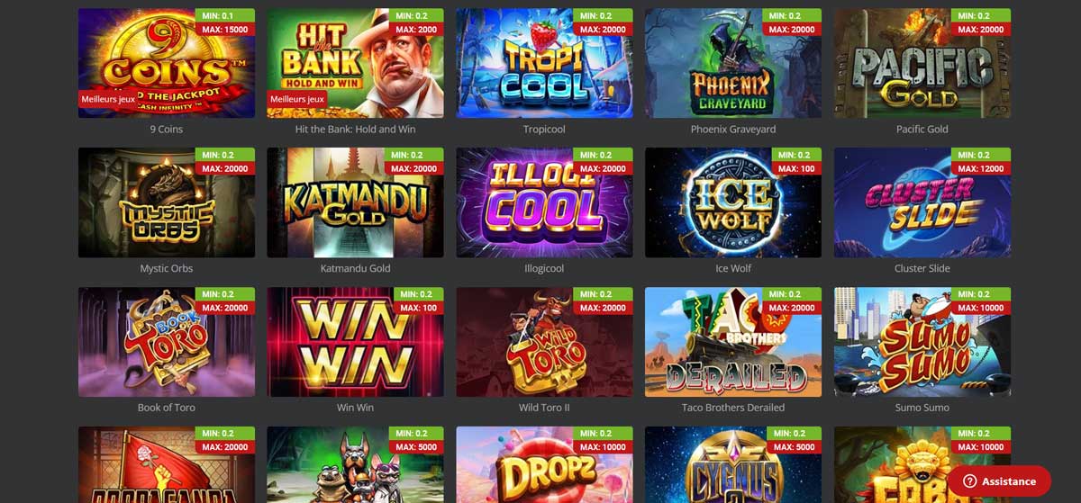 Jeux de casino