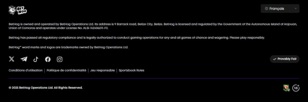 BetHog Casino En Ligne