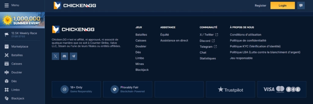Chicken.gg casino en ligne