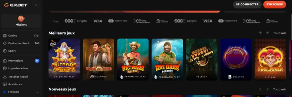 GxBet Jeux