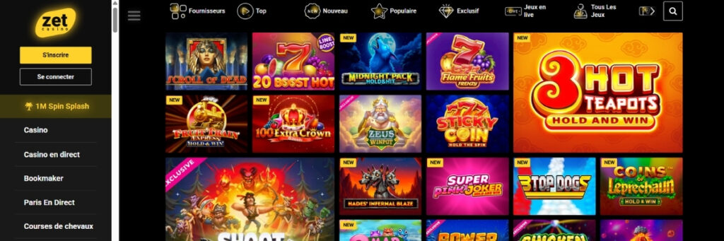 Zet Casino Jeux